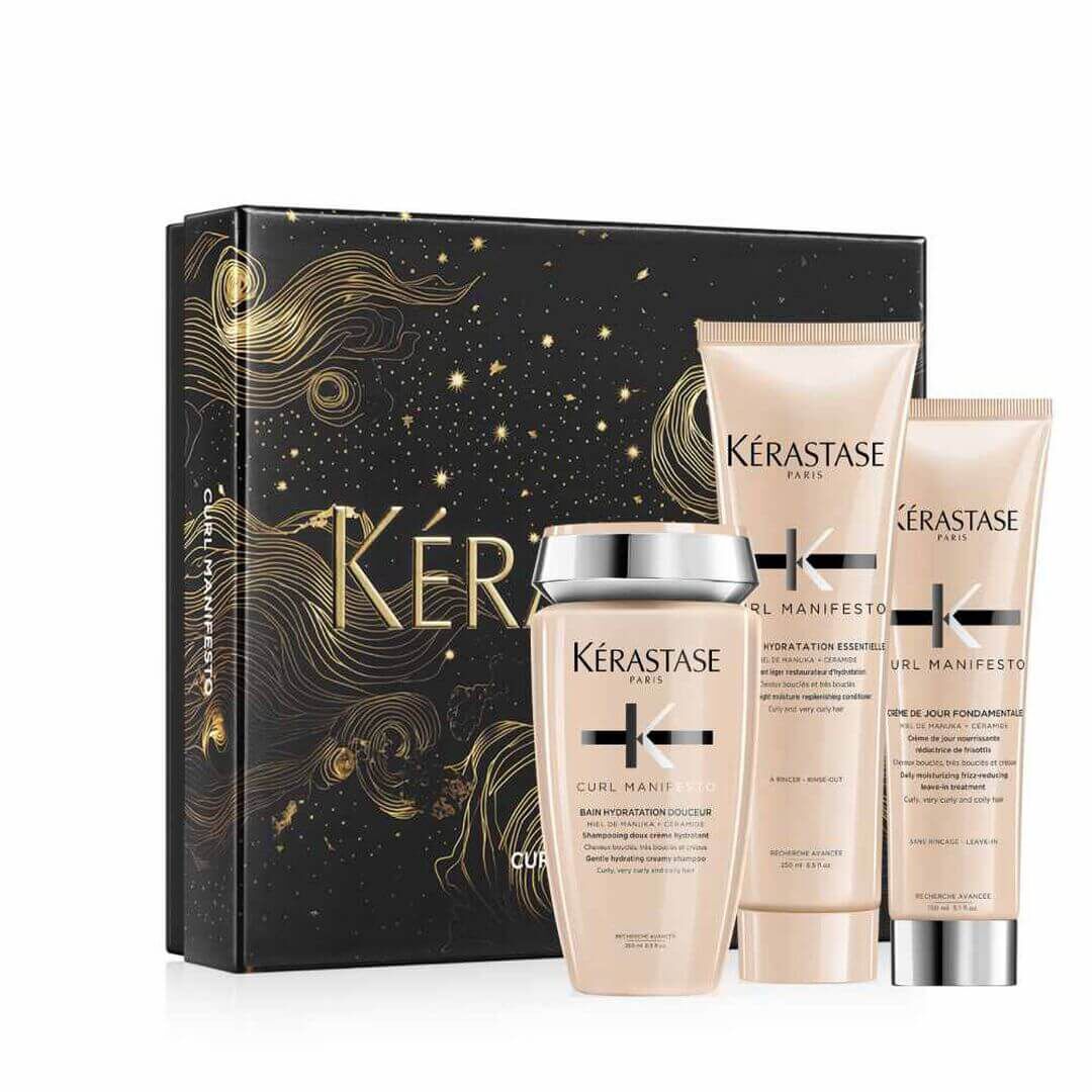 Curl Manifesto – Coffret de soins pour Cheveux Boucles a Frises (fins a moyens)