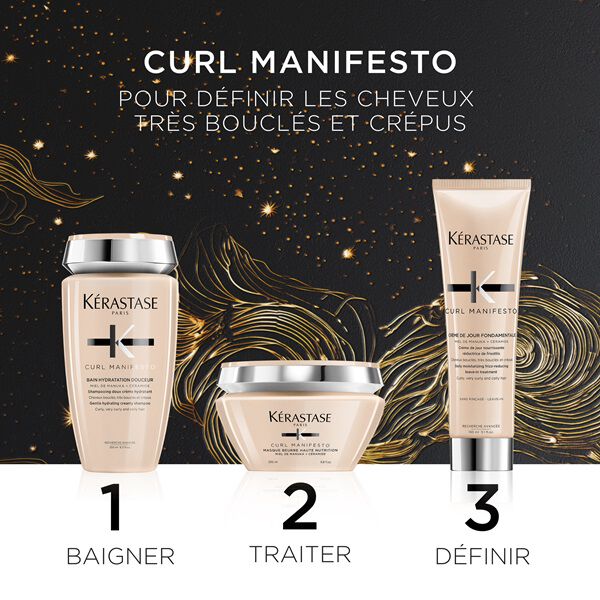 Curl Manifesto – Coffret de soins pour Cheveux Boucles a Frises (moyens a epais)