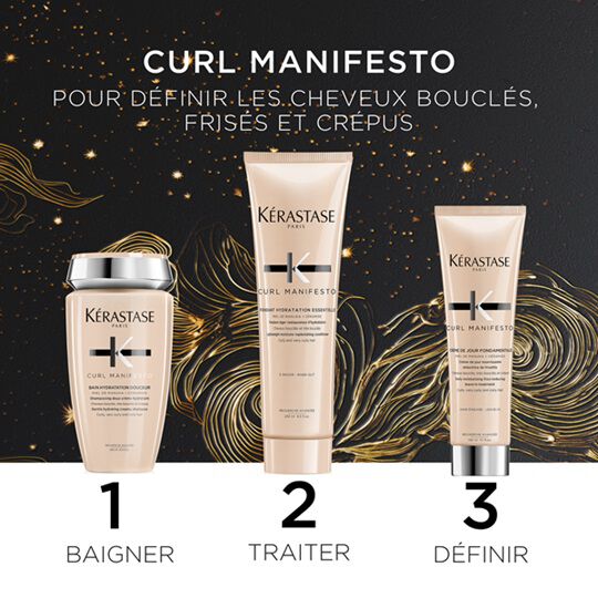 Curl Manifesto – Coffret de soins pour Cheveux Boucles a Frises (fins a moyens)