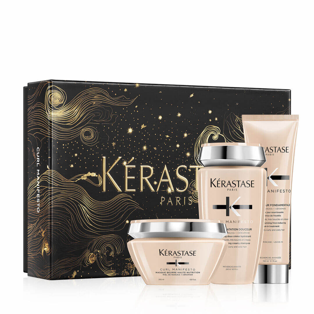 Curl Manifesto – Coffret de soins pour Cheveux Boucles a Frises (moyens a epais)