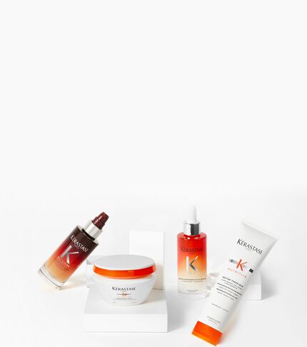 La gamme Nutritive posee sur un socle en verre.