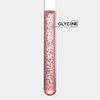 Un eprouvette contenant un liquide rose avec des bulles, etiquetee \'GLYCINE\'.