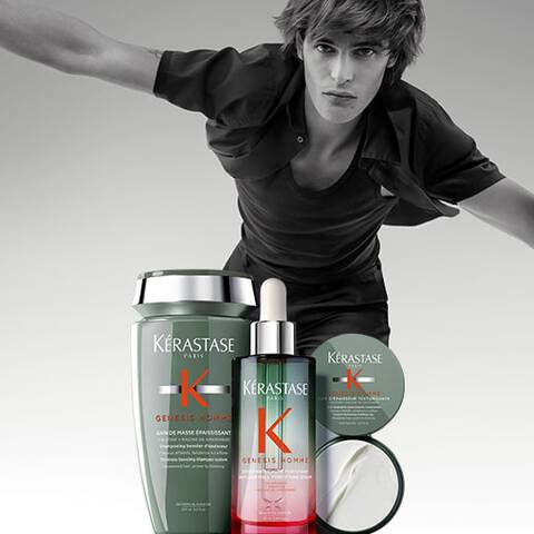 Genesis Homme la gamme de produit capillaire professionnelle pour homme. Action anti-chute et plus de masse de cheveux