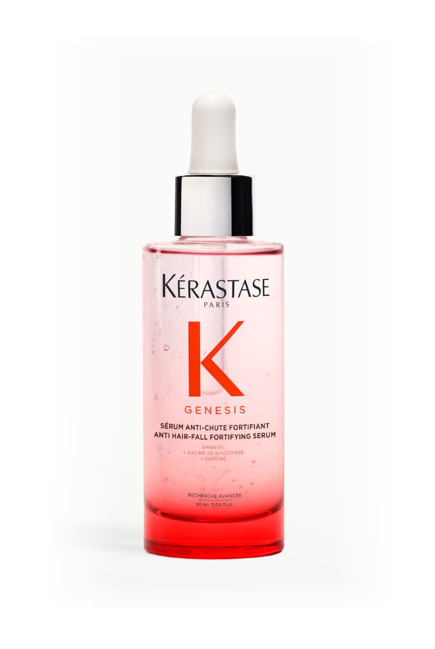 Flacon de serum Kerastase Genesis Serum Anti-Chute Fortifiant, concu pour renforcer les cheveux et prevenir la chute.